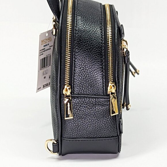 Michael Kors Brooklyn Mini Leather Pebbled Messenger Backpack (MSRP $258) - Picture 5 of 12
